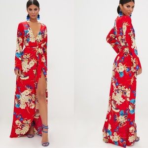 NWT Floral Kimono Maxi Dress